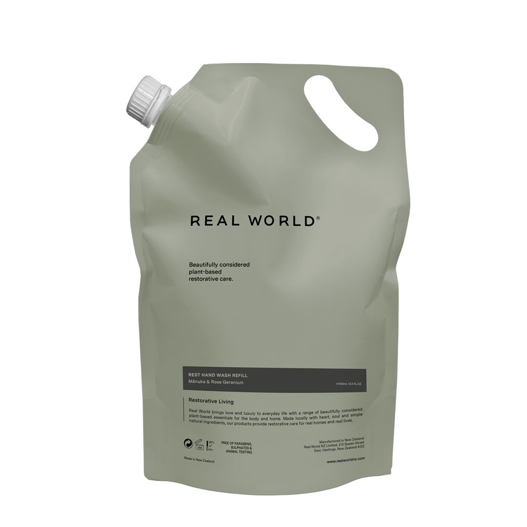 Real World Rest Hand Wash -Mānuka & Rose Geranium